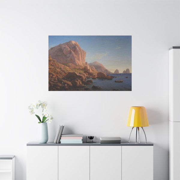 91638-92.jpg A Rocky Coast by Christen Købke Standard Canvas