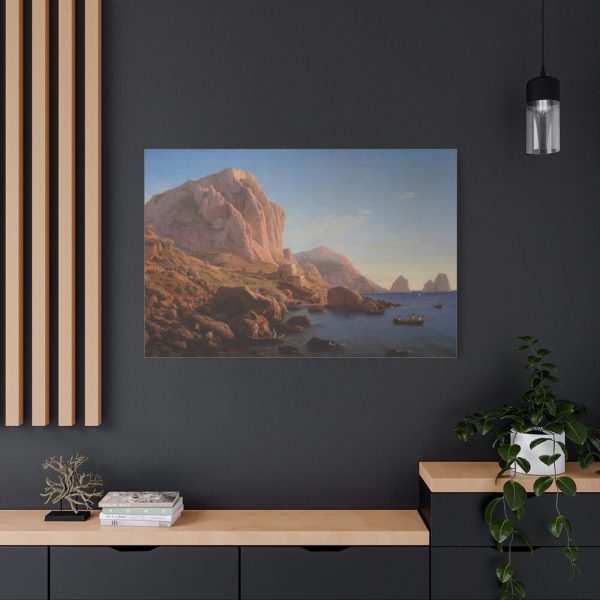 91638-93.jpg A Rocky Coast by Christen Købke Standard Canvas