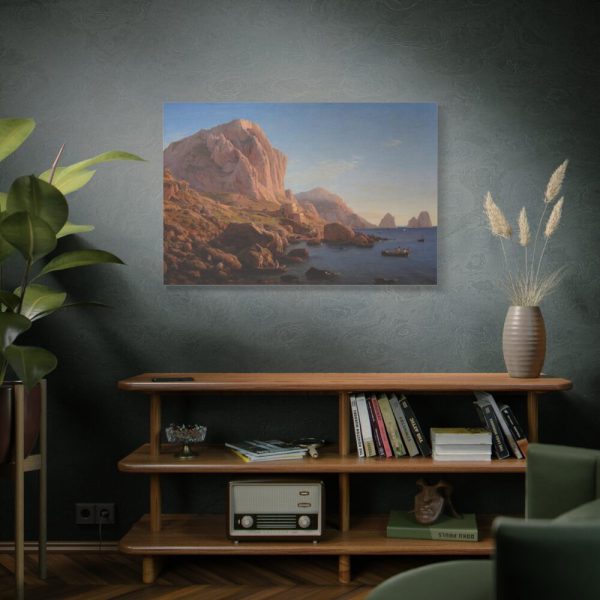 91638-94.jpg A Rocky Coast by Christen Købke Standard Canvas