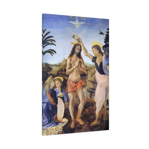 91655-125.jpg Baptism of Christ by Leonardo da Vinci Standard Canvas