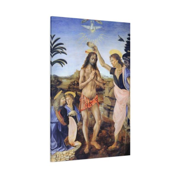 Baptism of Christ by Leonardo da Vinci Standard Canvas