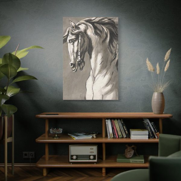 91655-214.jpg Study of a Horse's Head by John Michael Rysbrack Standard Canvas