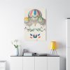 French Flag Decorated Group of Air Balloons by Leon Benett Standard Canvas