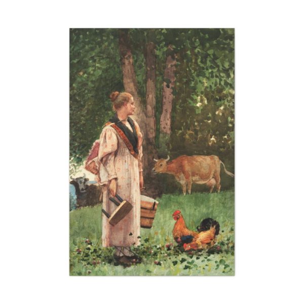 91655-36.jpg The Milk Maid by Winslow Homer Standard Canvas