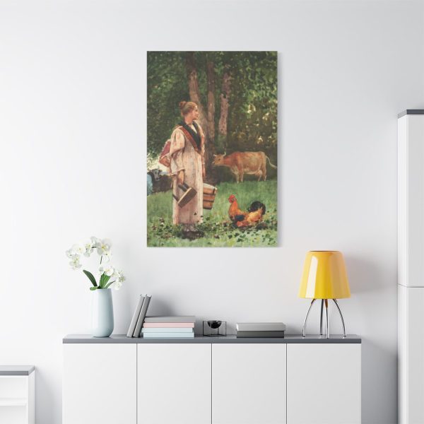 91655-37.jpg The Milk Maid by Winslow Homer Standard Canvas