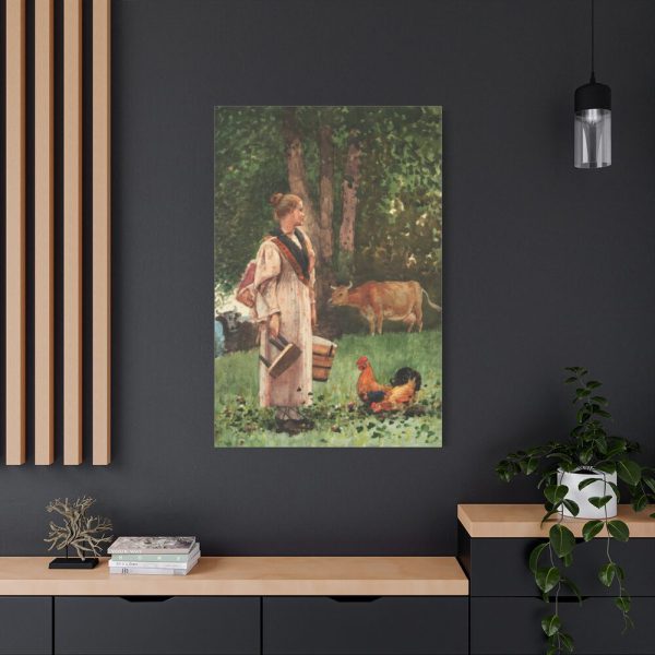 91655-38.jpg The Milk Maid by Winslow Homer Standard Canvas