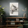91655-54.jpg Sketch of a Sleeping Cat Standard Canvas
