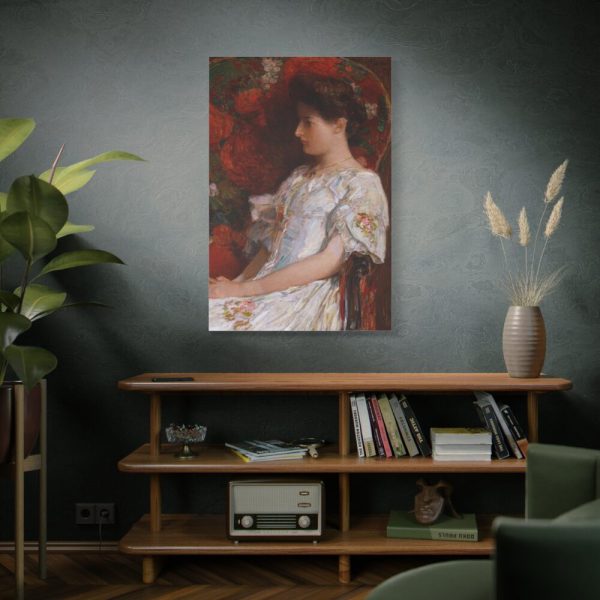 91655-79.jpg The Victorian Chair by Frederick Childe Hassam Standard Canvas