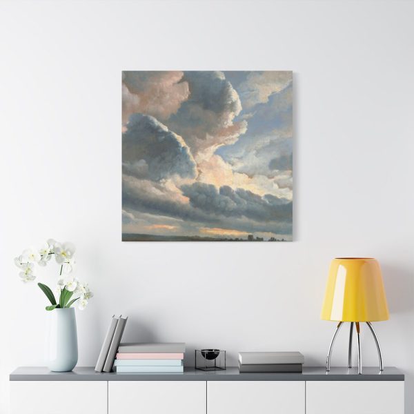 Study of Clouds with a Sunset by Simon Alexandre Clément Denis Standard Canvas