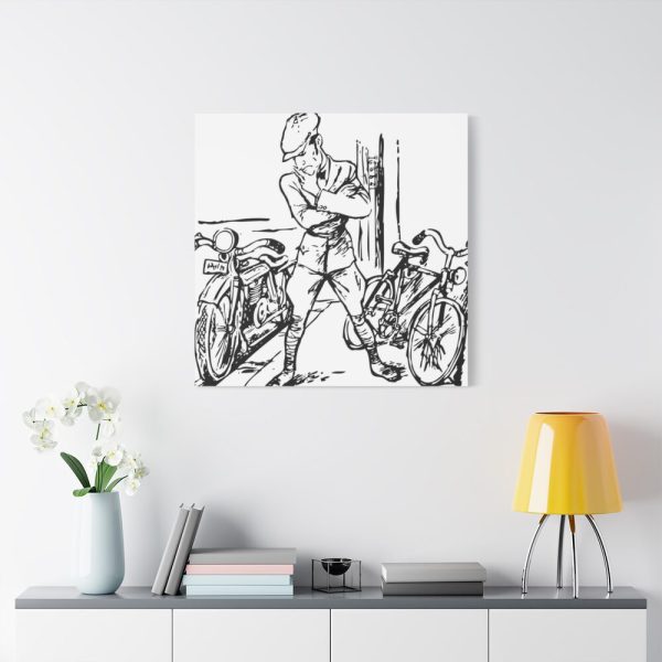91663-67.jpg Bicycle Vintage Retro Man Standard Canvas