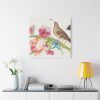 91663-77.jpg Ilustration of a Bouquet of Two Carnations Standard Canvas