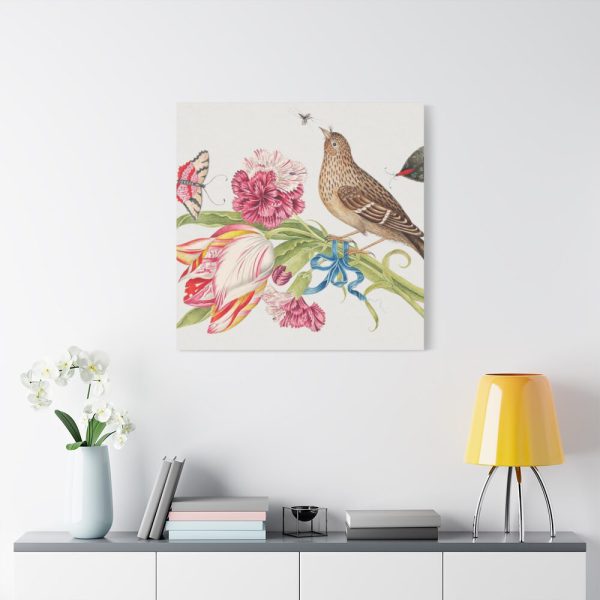91663-77.jpg Ilustration of a Bouquet of Two Carnations Standard Canvas