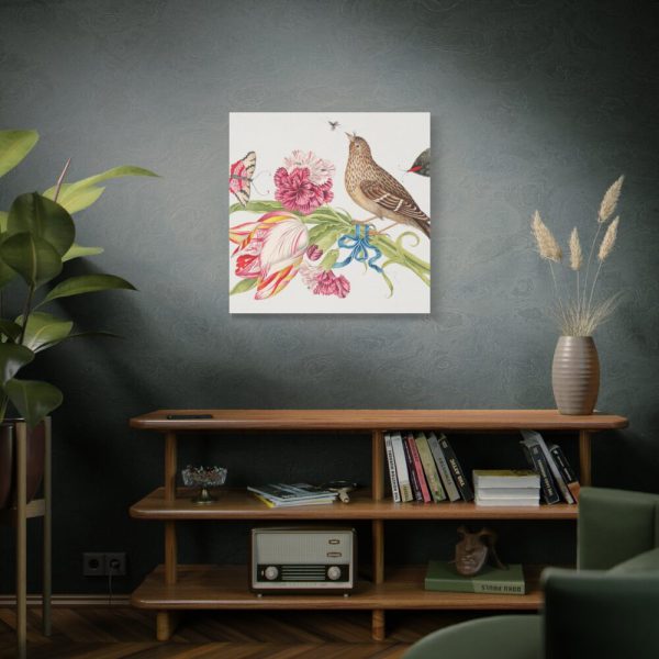 91663-79.jpg Ilustration of a Bouquet of Two Carnations Standard Canvas