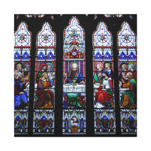 91663-81.jpg Last Supper Stained Glass Standard Canvas