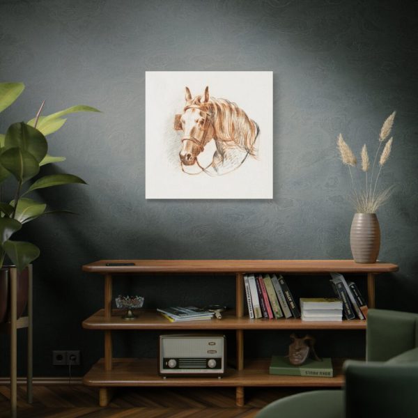 Head of a Horse With Blinkers by Jean Bernard Standard Canvas