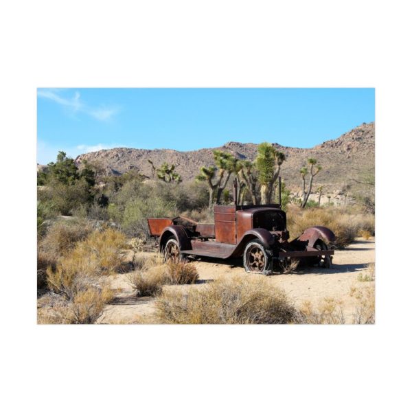92408-108.jpg Oldtimer Wreck Rusty Truck Historic Desert California Poster
