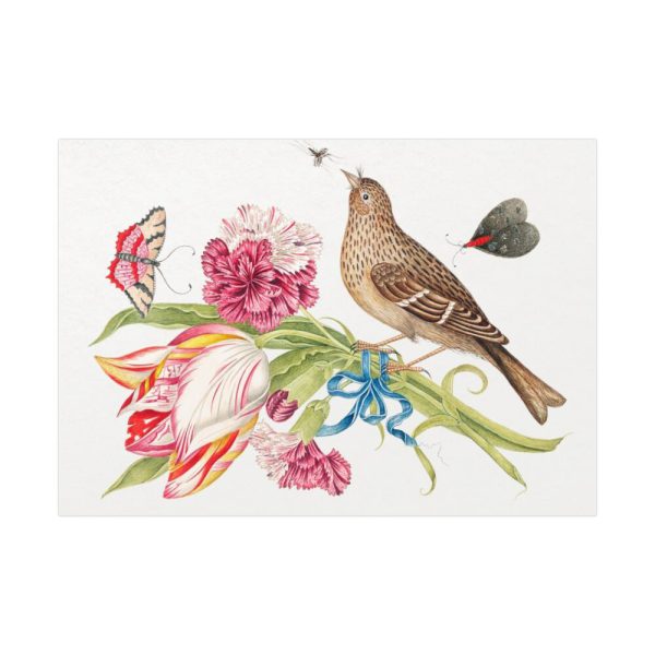 92408-114.jpg Ilustration of a Bouquet of Two Carnations Poster