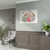 Brown Birds on Bouquet with Tulip Poster