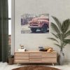 Abandoned Rusty Truck in Winter Poster