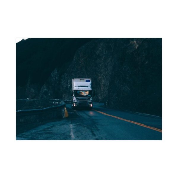 Scania Truck on the Road in the Mountains Poster
