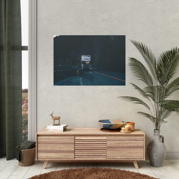 Scania Truck on the Road in the Mountains Poster