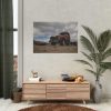 Broken Truck Left in the Desert Poster