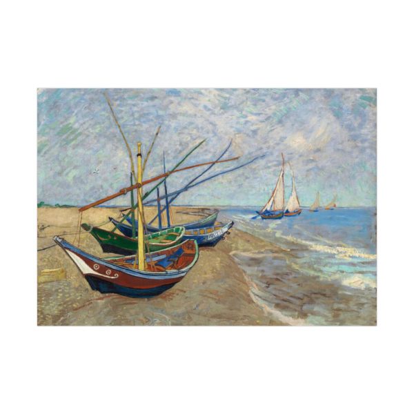 92408-198.jpg Fishing Boats on the Beach at Saintes-Maries by Vincent van Gogh Poster