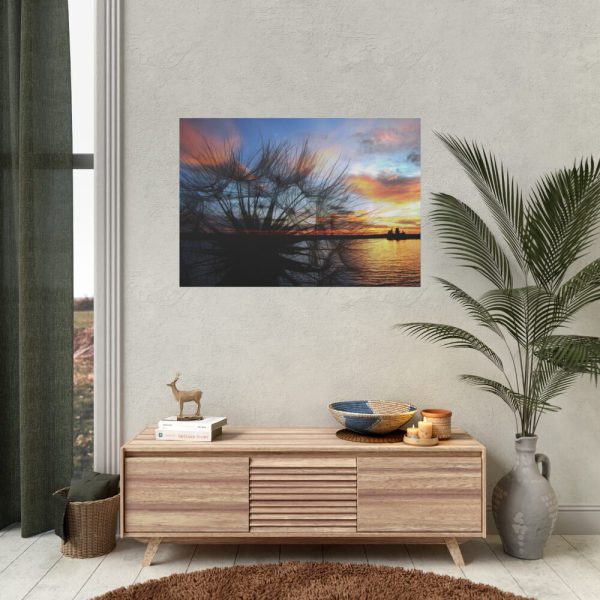 92408-226.jpg Dandelion Sunset Sillhouette Floral Poster