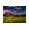 Scenic Sky Clouds and Sunset Above Mountains Poster