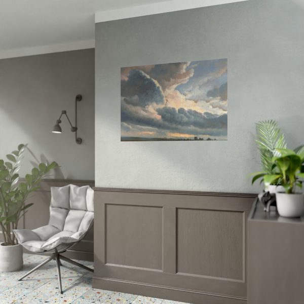92408-296.jpg Study of Clouds with a Sunset by Simon Alexandre Clément Denis Poster