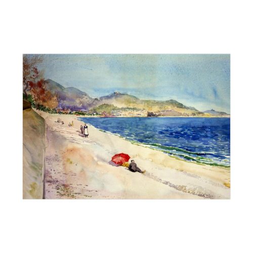 On the Beach below the Promenade des Anglais Poster
