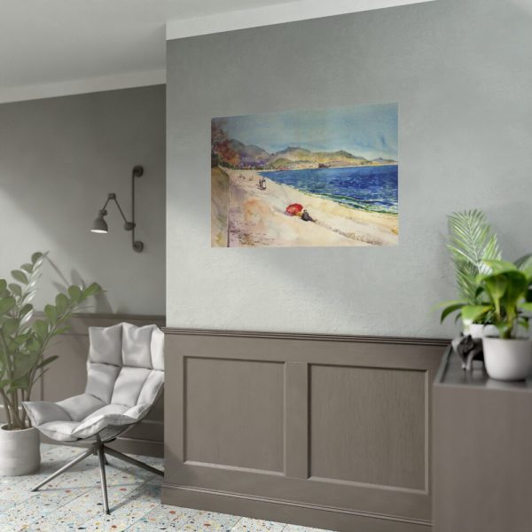 92408-56.jpg On the Beach below the Promenade des Anglais Poster
