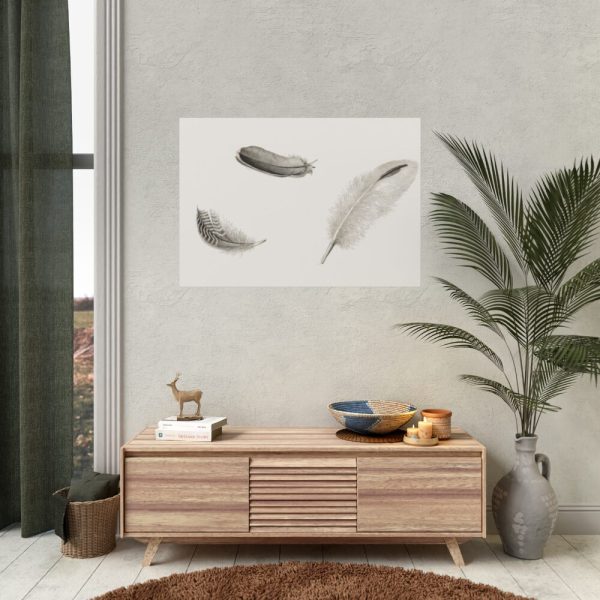 92408-67.jpg Study of Three Feathers Poster