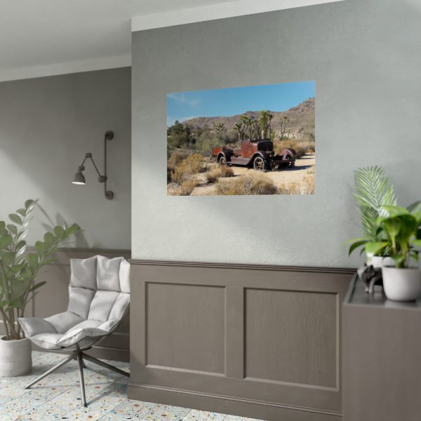92409-110.jpg Oldtimer Wreck Rusty Truck Historic Desert California Poster