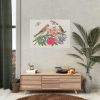 Brown Birds on Bouquet with Tulip Poster
