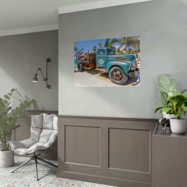 Vintage Truck on the Beach Poster