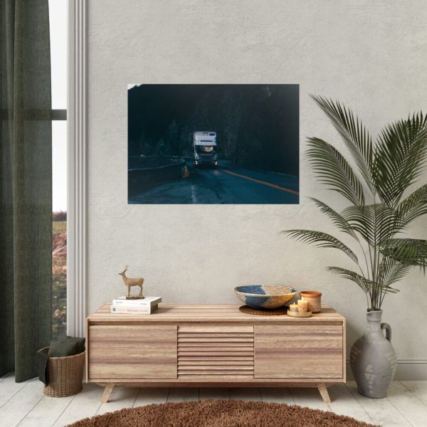 Scania Truck on the Road in the Mountains Poster