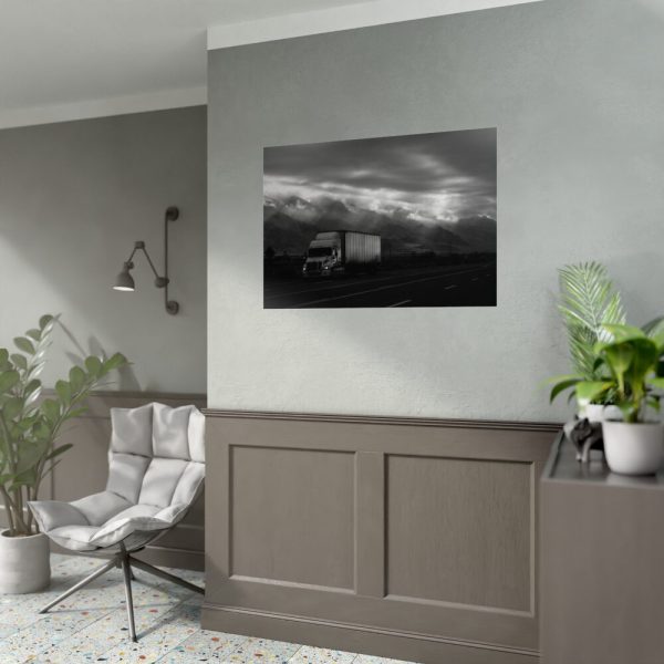 92409-158.jpg Truck on Highway 395 Indio United States Poster