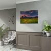Scenic Sky Clouds and Sunset Above Mountains Poster