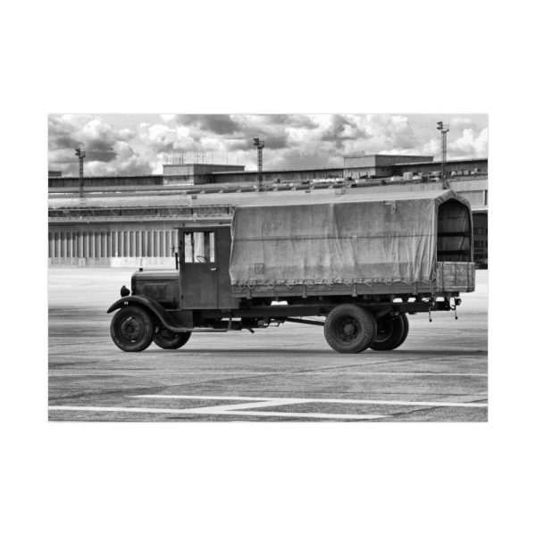 Old Truck Blake and White Poster