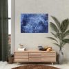 Blue Stripes With Blurred Texture Poster