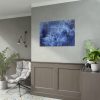 Blue Stripes With Blurred Texture Poster