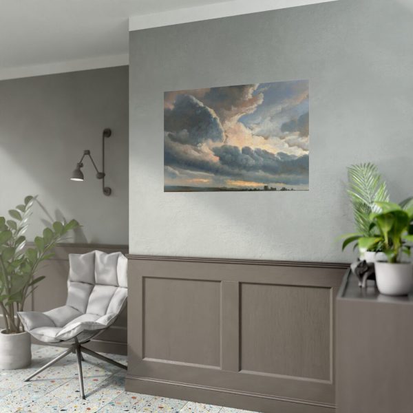 92409-296.jpg Study of Clouds with a Sunset by Simon Alexandre Clément Denis Poster