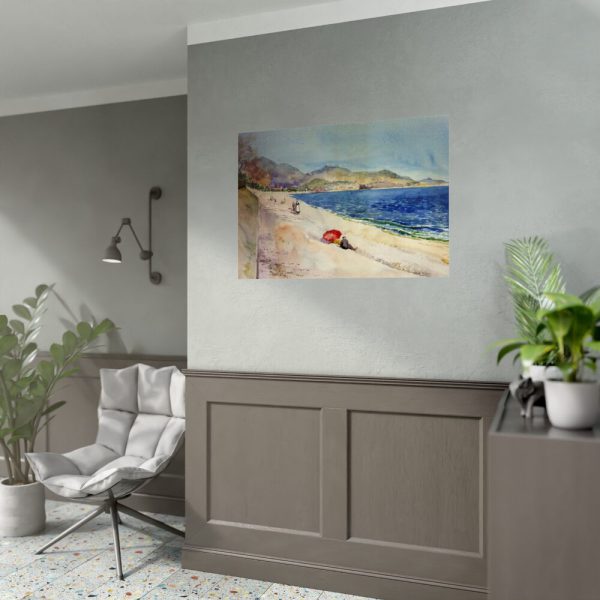 92409-56.jpg On the Beach below the Promenade des Anglais Poster