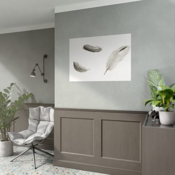 92409-68.jpg Study of Three Feathers Poster