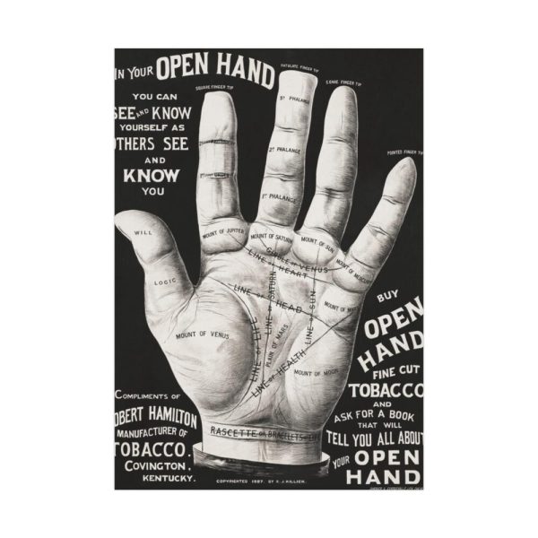 92410-120.jpg Open Hand Palm reading Poster