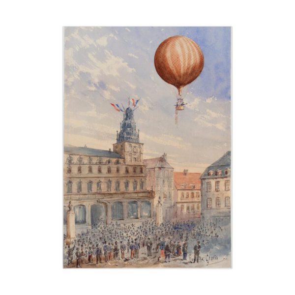 92410-165.jpg Balloon With Two Passengers by Camille Gravis Poster