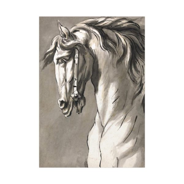 92410-171.jpg Study of a Horse's Head by John Michael Rysbrack Posters