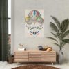 92410-175.jpg French Flag Decorated Group of Air Balloons by Leon Benett Poster