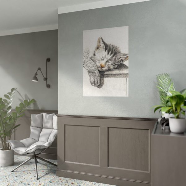 92410-44.jpg Sketch of a Sleeping Cat Poster